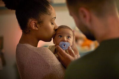 Philips Avent Curved Soothie 0-6m, Blå