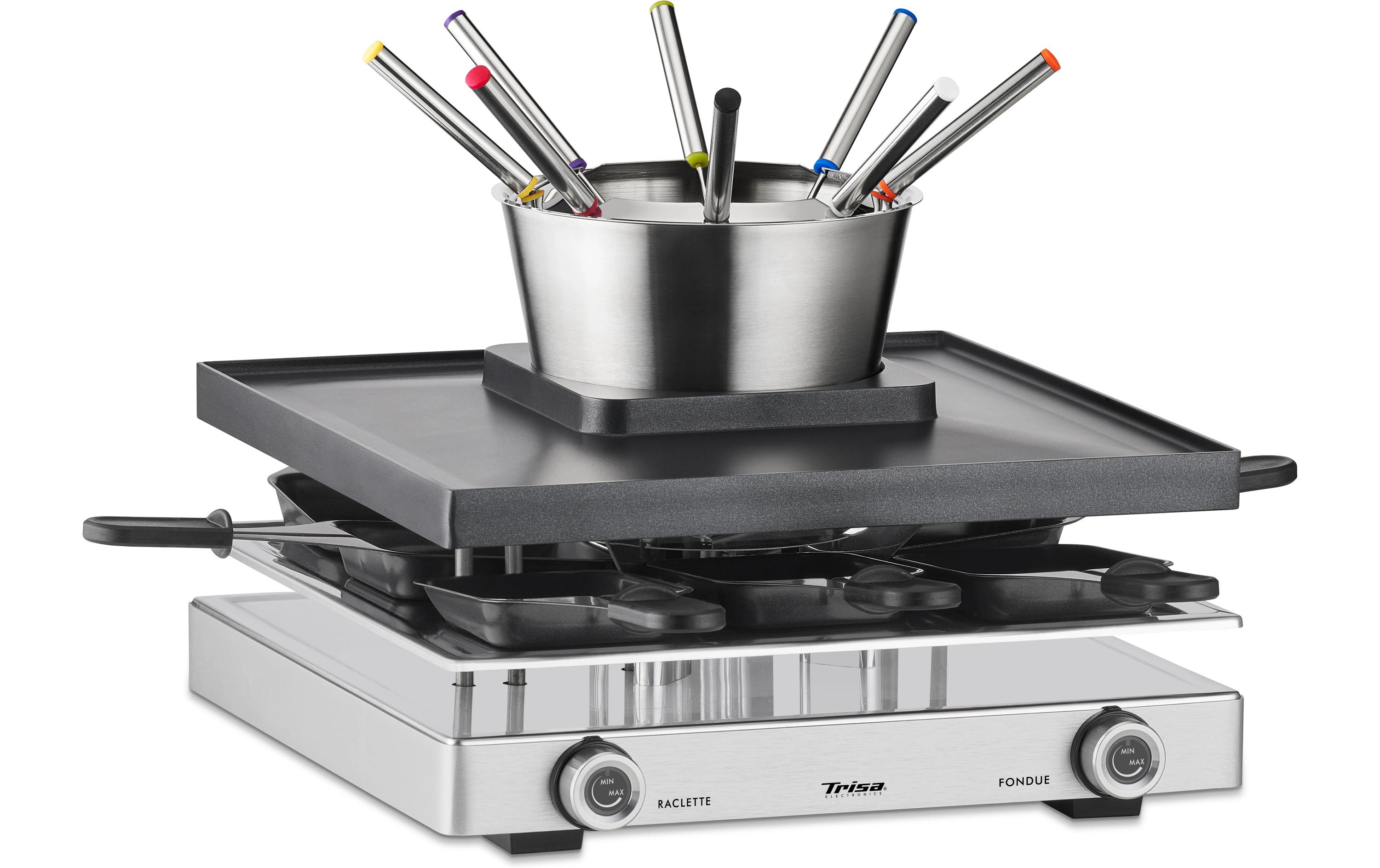 Raclette-Kombination Fondue Fusion 8 Personen<br>Raclette und Fondue in einem Gerät mit 1750 W Leistung