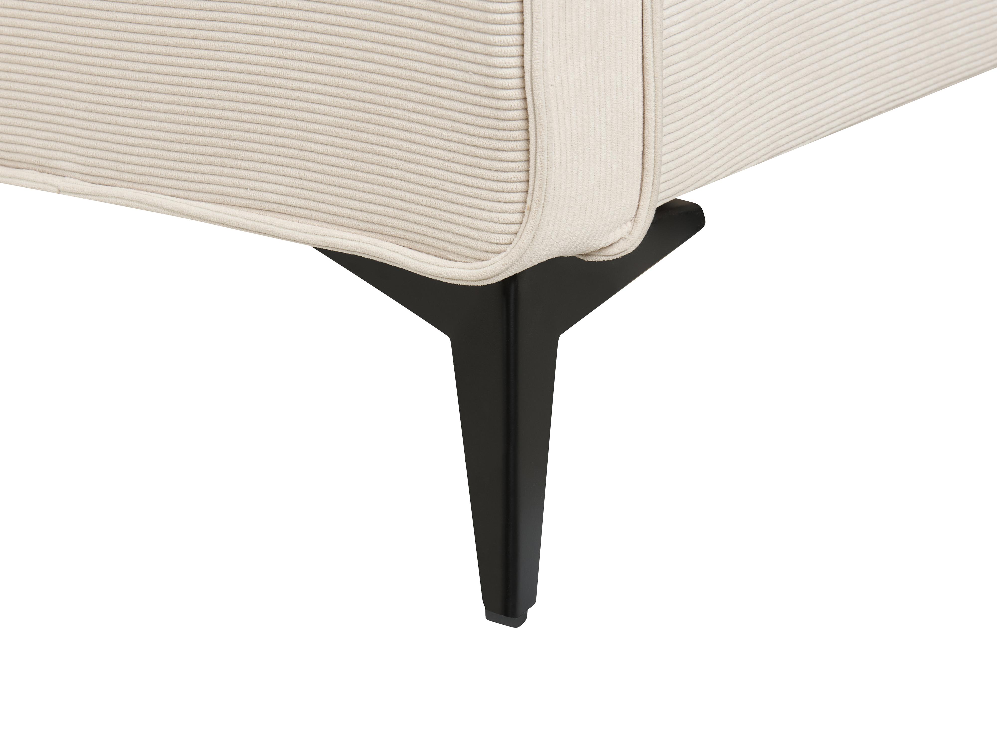Bed Corduroy VALOGNES 180 x 200 cm Lichtbeige