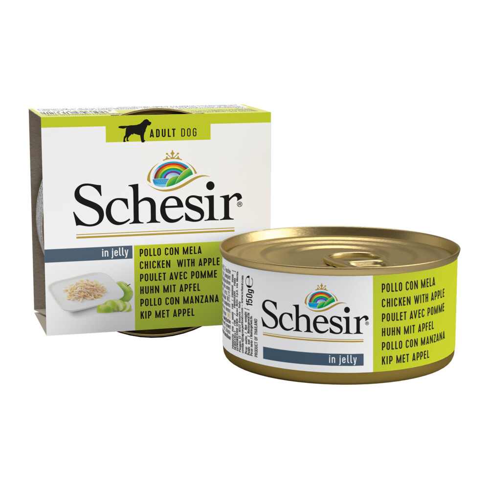 10x Schesir Hondenvoer Kip - Appel150 gr