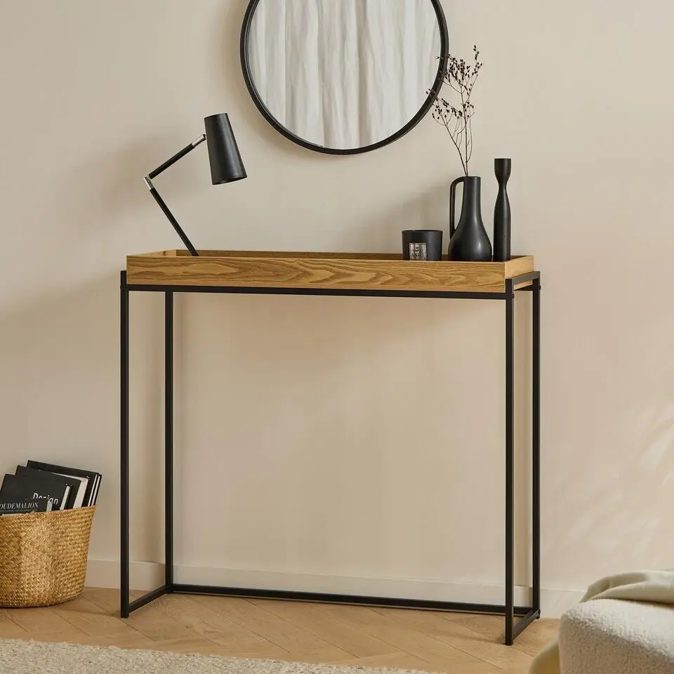 CALICOSY - Sidetable JESSIE - Licht hout - 90x100x30 cm