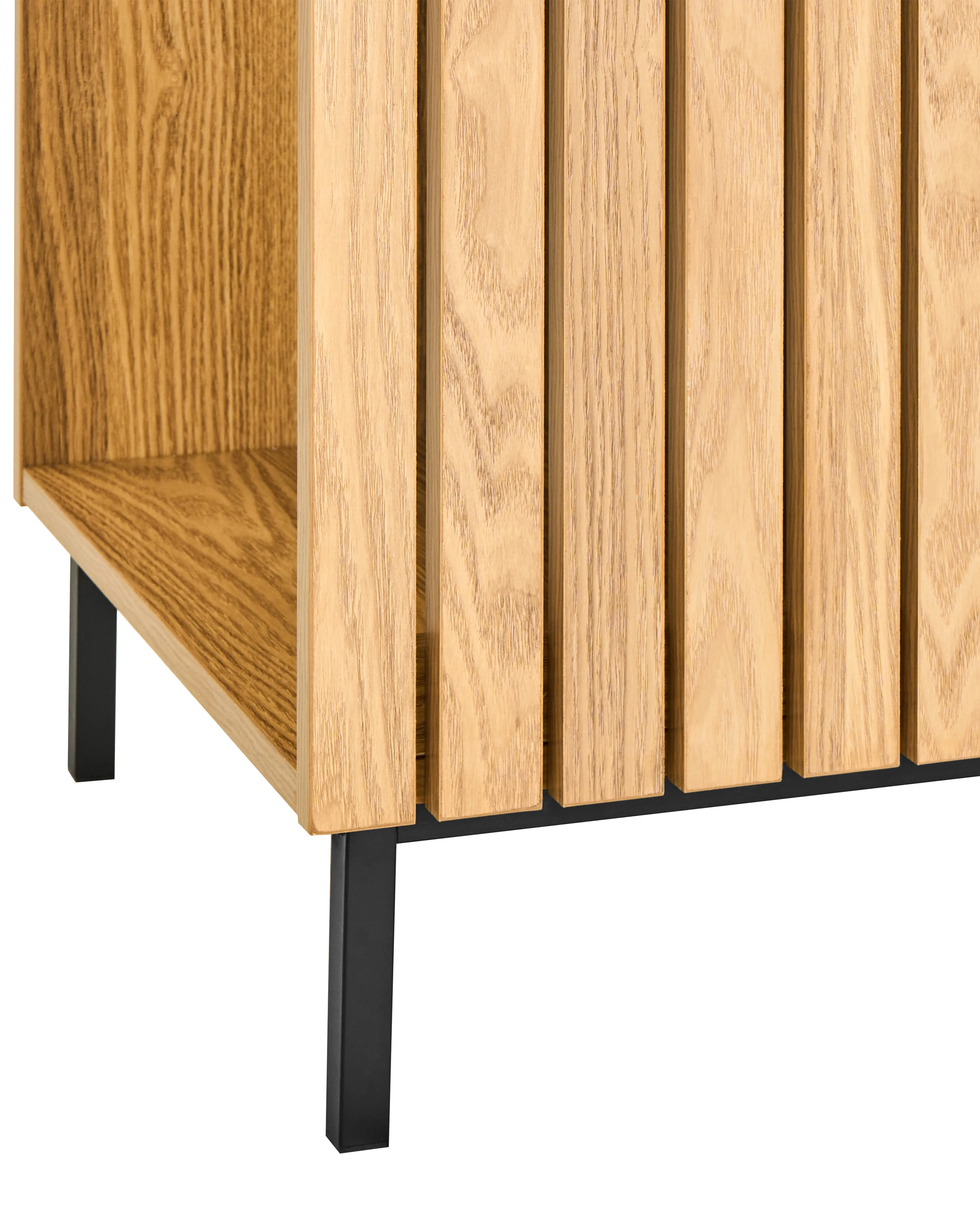 Open kast met 9 planken LEANDRO Lichtbruin