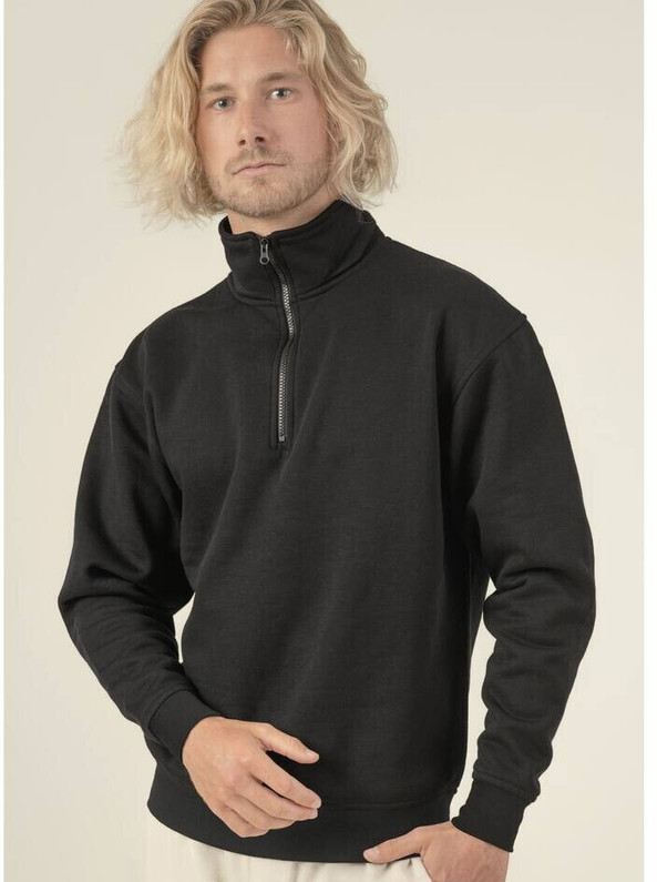 JHK JK298 - Sweatshirt à Col Zippé Confortable et Résistant