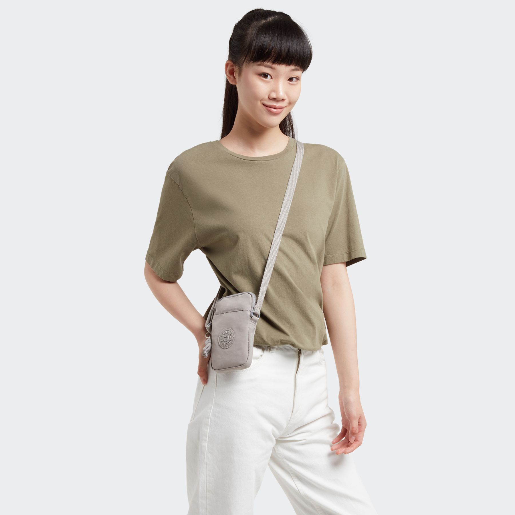 TALLY Sac pour Téléphone avec Bandoulière Ajustable - Grey Gris