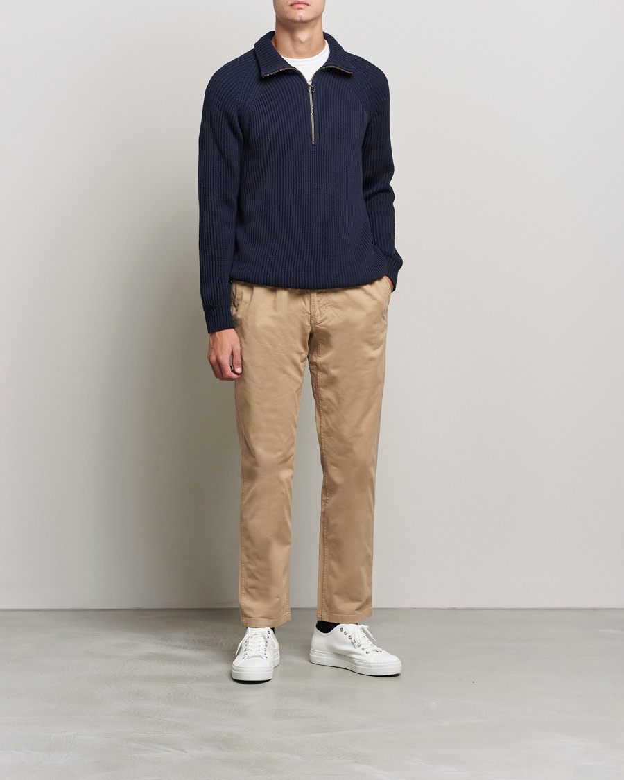 Peregrine Felix Quarter Zip Jumper Navy