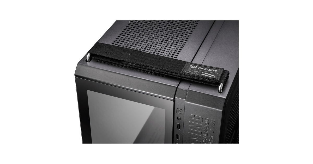 ASUSTUF Gaming GT502 PLUS midi tower behuizing  (Zwart | 2x USB-A | 1x USB-C | Tempered Glass)