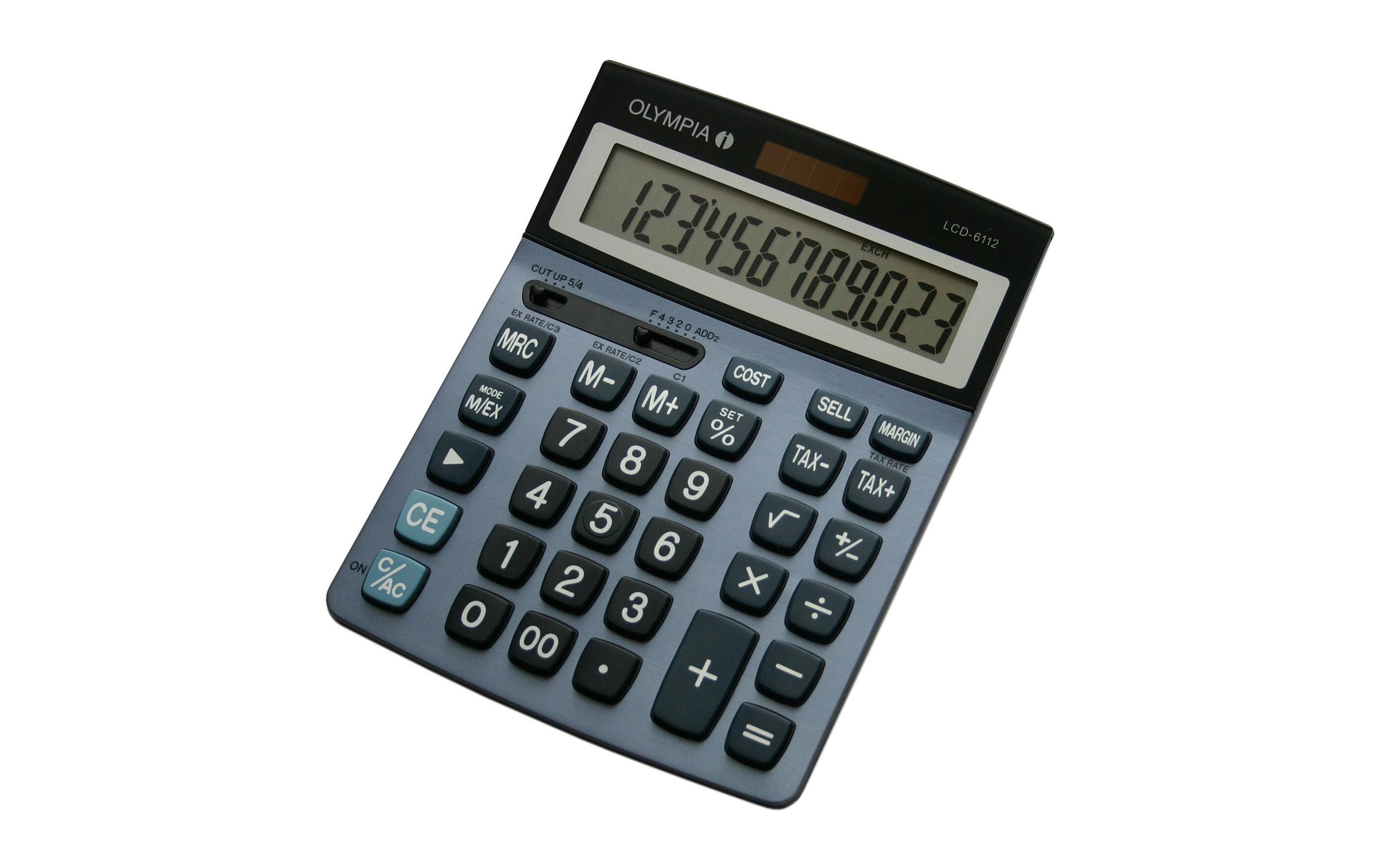Taschenrechner LCD 6112Batterie- und solarbetriebener Tischrechner