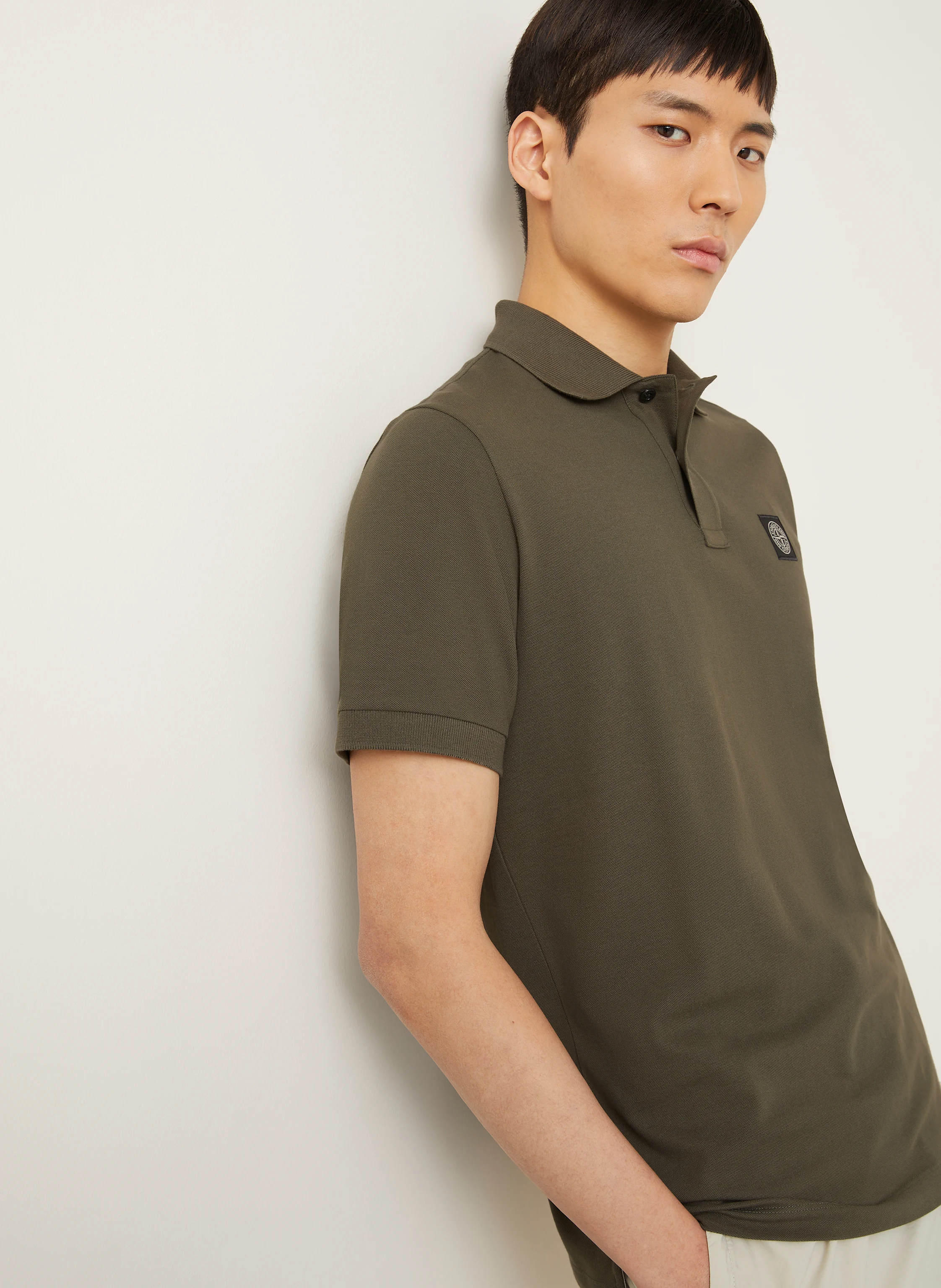 STONE ISLAND Piqué-Poloshirt Slim Fit