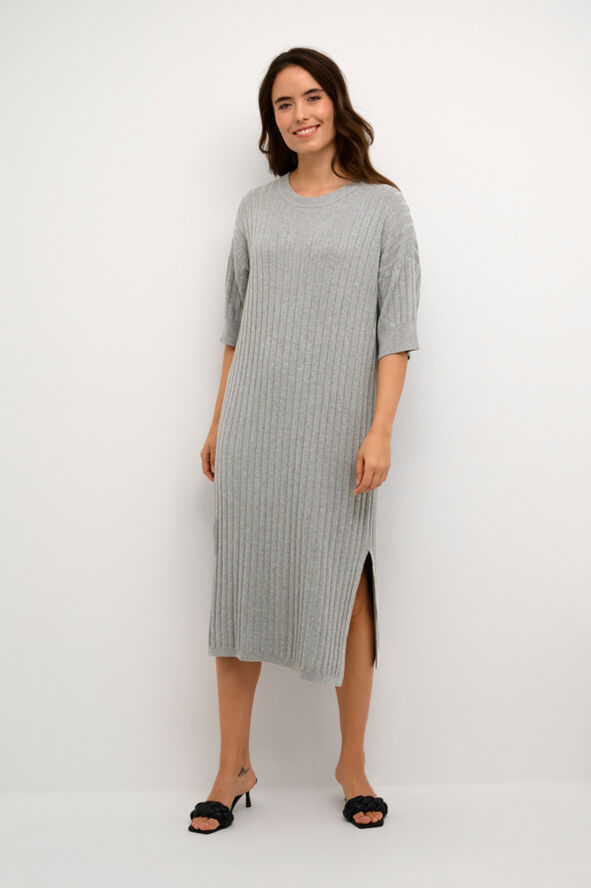 Kaffe KAlola Knit Dress Grey melange