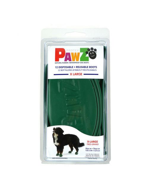 Pawz Rubber Dog Boots - Hondenschoen - Groen X-Large