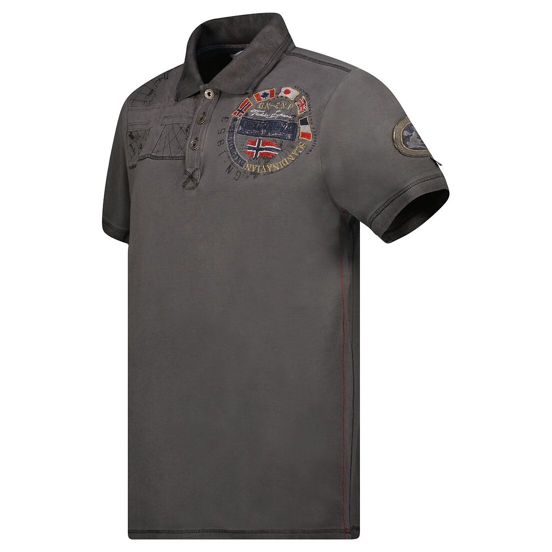 NORUEGA GEOGRÁFICA<br>Camisa polo de manga curta com aba reta no queixo