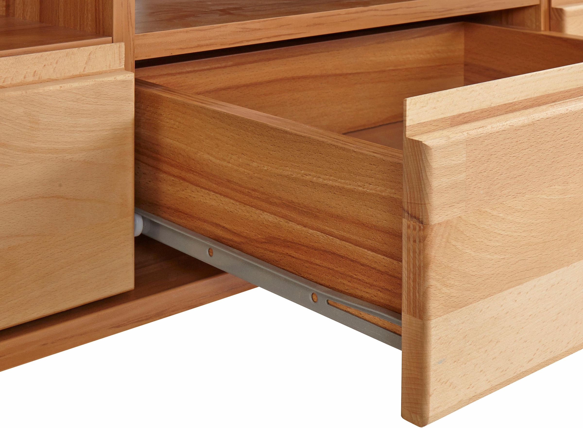 Home affaire Wohnwand »Vetro,Fronten Massivholz,Korpus Holzwekstoff,Griffmulden« Set, 3 Stk. tlg.