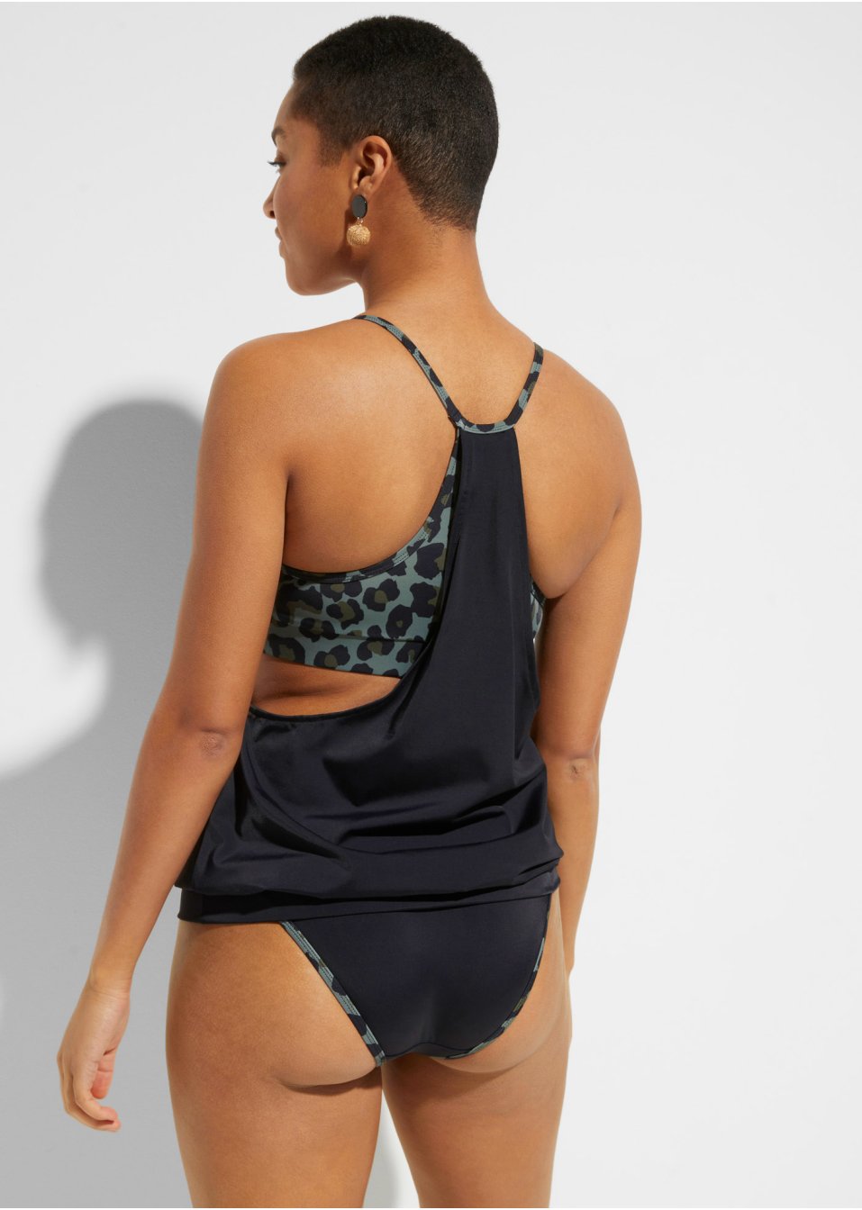 Tankini long (Ens. 2 pces.) avec poche pour prothèse