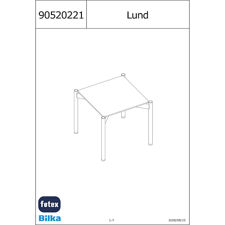 Lund sidebord - egetræsfinér