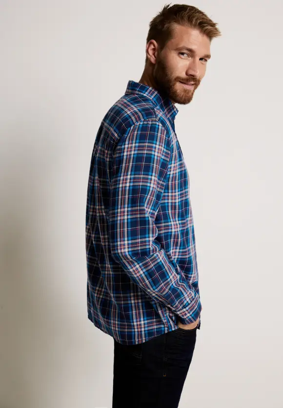 Hemd mit Karomuster - navy blue