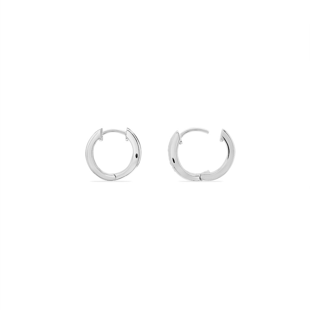 Créoles Celimene Rondes Argent Blanc Oxyde De Zirconium