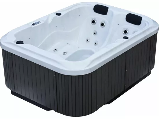 Spa rigide gris et blanc marbré jets et leds Costa (3 places dont 2 allongées)