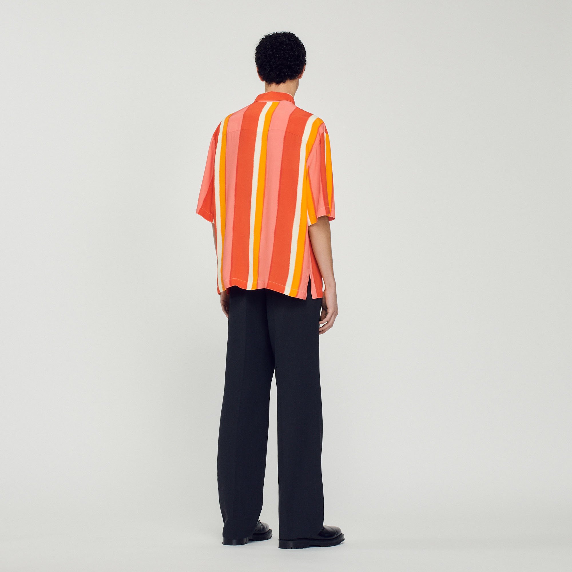 Chemise fluide rayee manches courtes