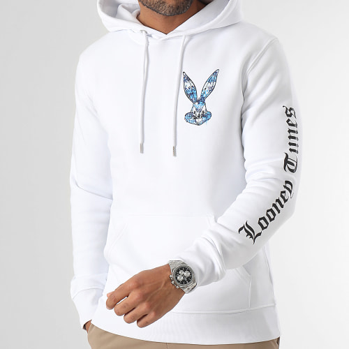 Sweat Capuche Milano Front Bugs Blanc