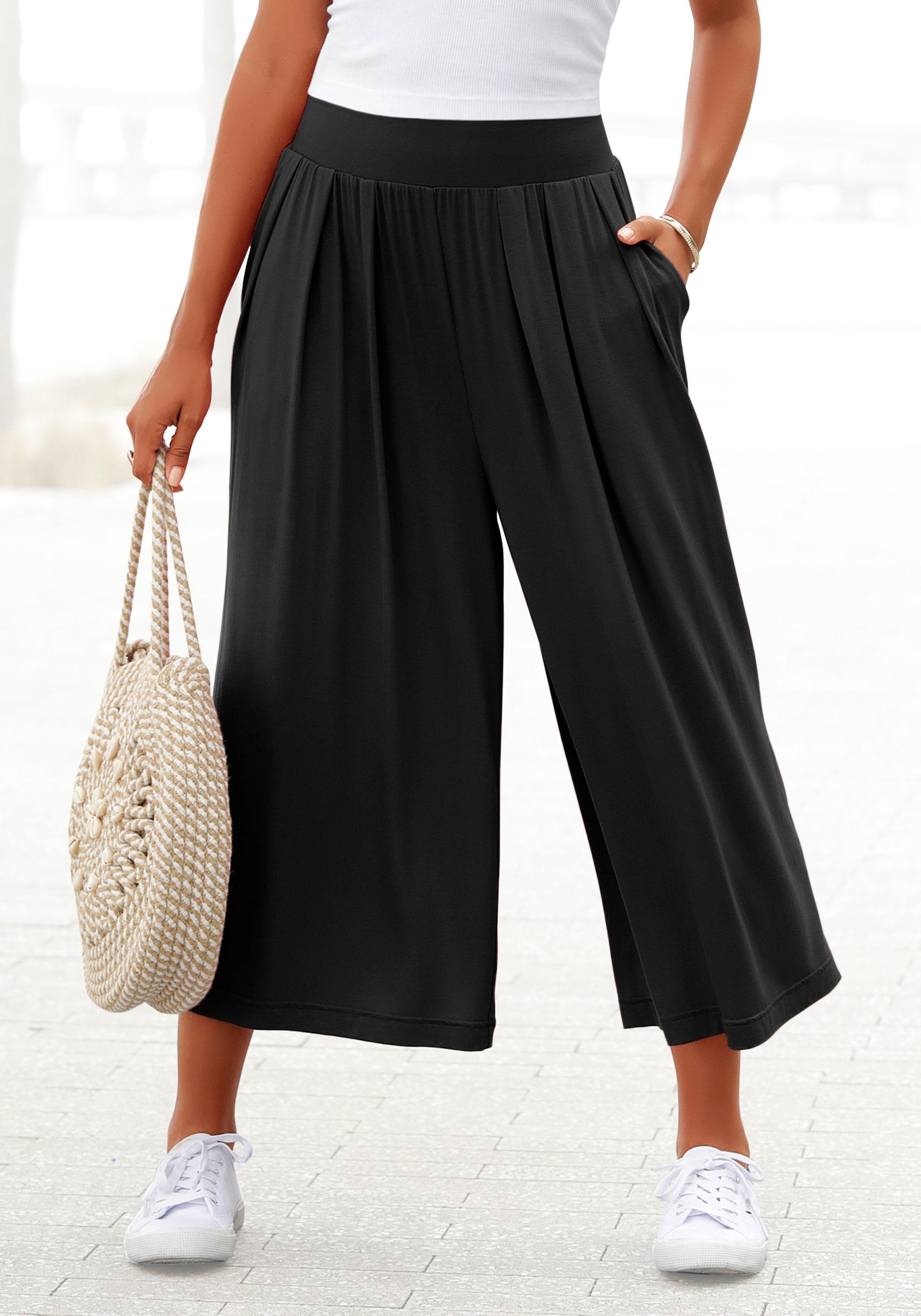LASCANA Culotte  mit extra-weitem Bein und Taschen, bequeme Jerseyhose