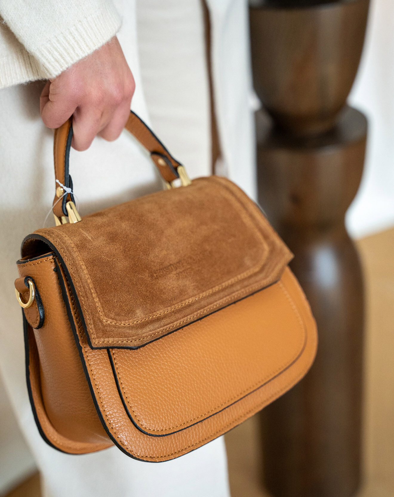 Christian Laurier Sac à main en Cuir Lali camel - 23x20x11 cm
