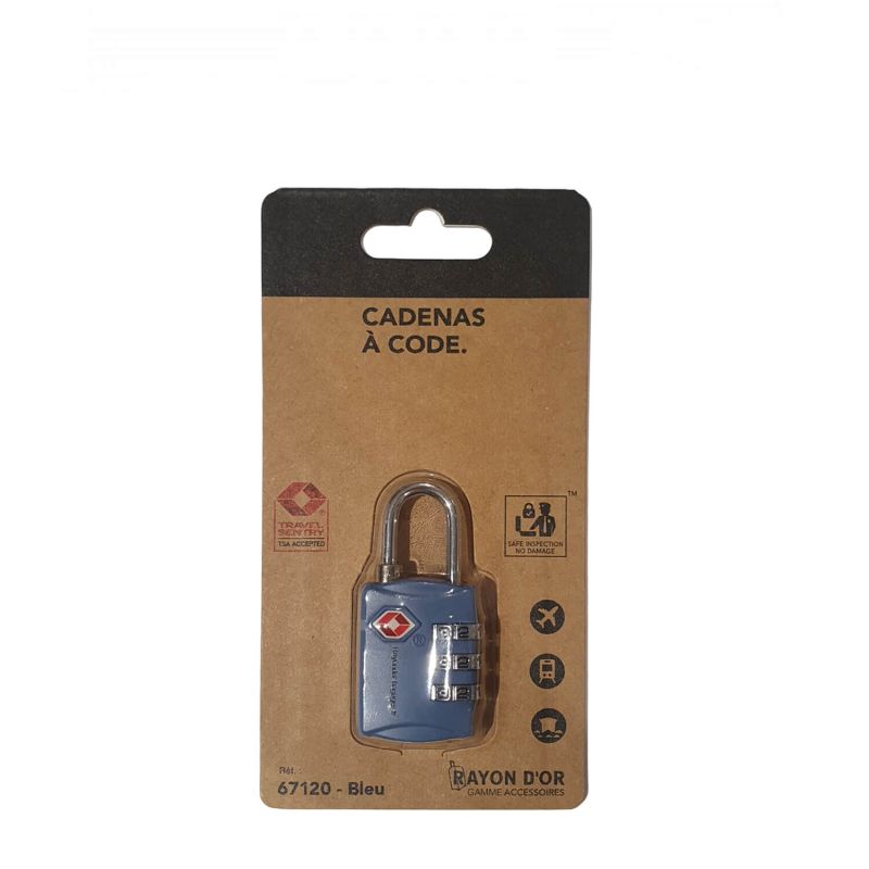 Cadenas à 3 chiffres TSA 67120 Blue