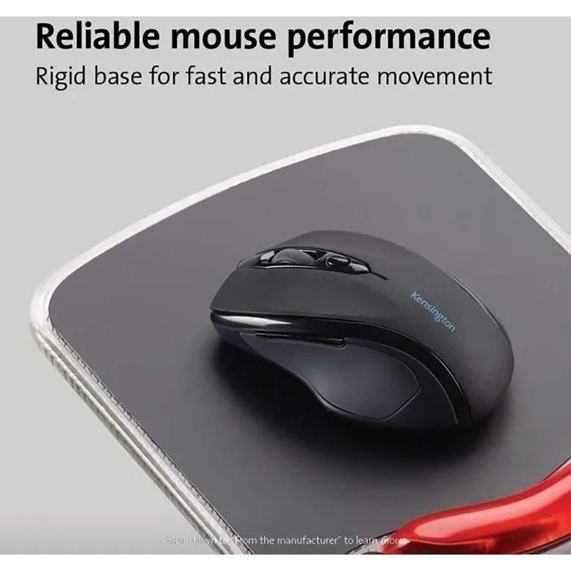 Tapis souris avec repose-poignet ergonomique en gel Kensington noir / rouge