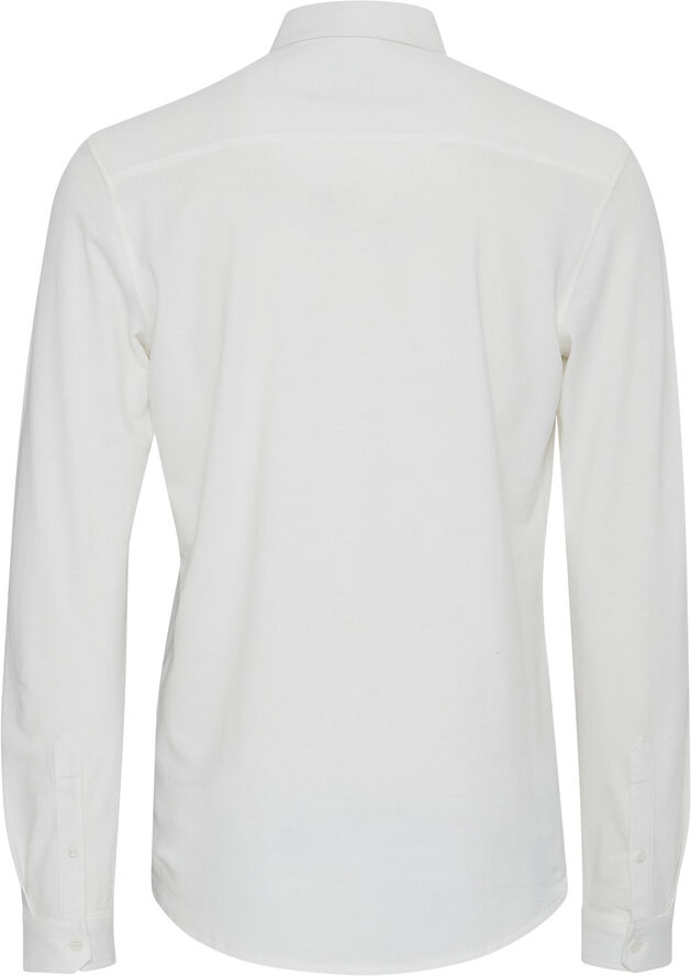 Casual Friday CFARTHUR LS BU jersey piquet shirt Snow white