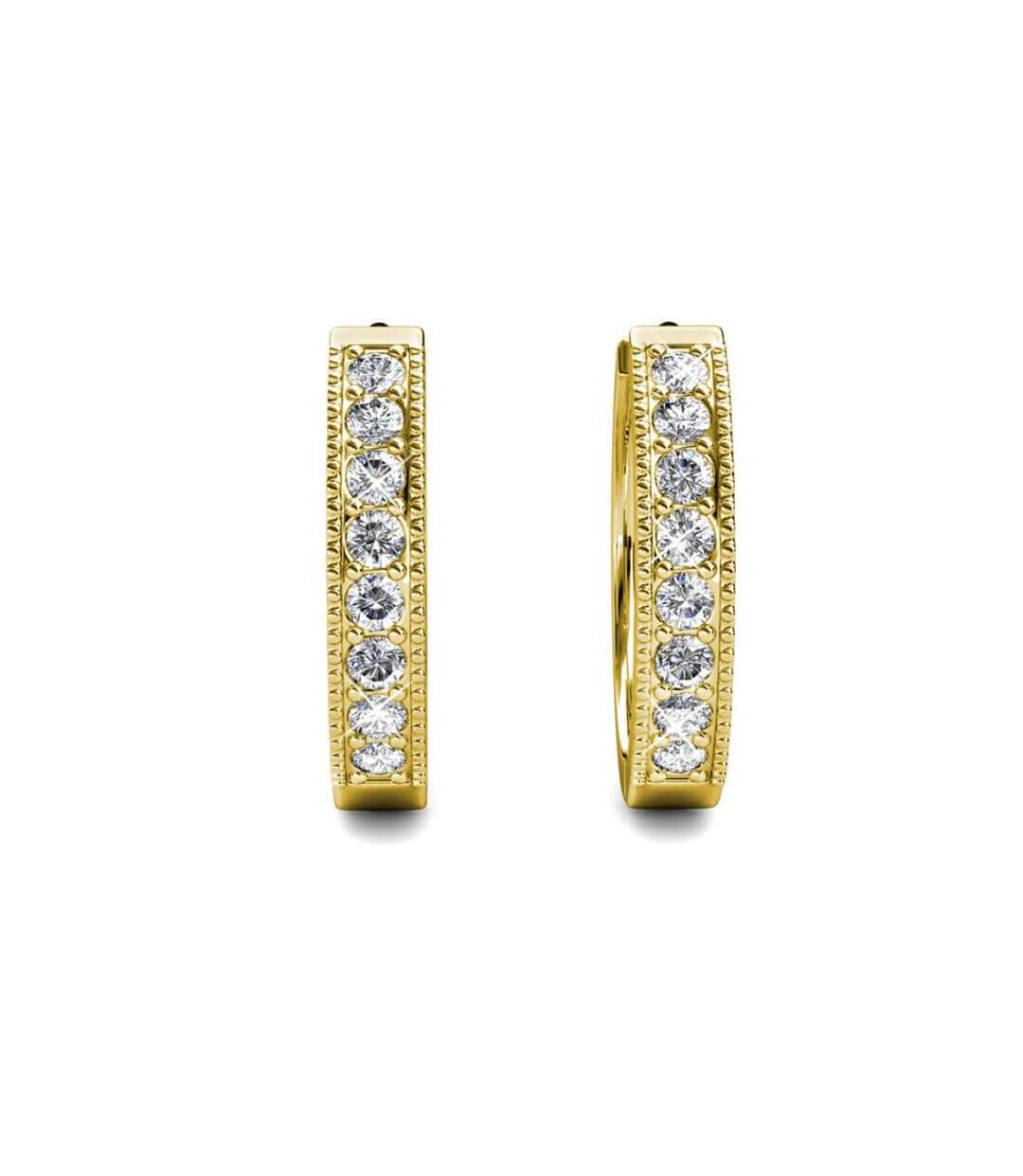 Boucles d'oreilles Eclat - Or Rosé et Cristal
