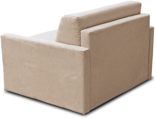 CITY - Fauteuil convertible Aosta tissu beige couchage 75x195 cm