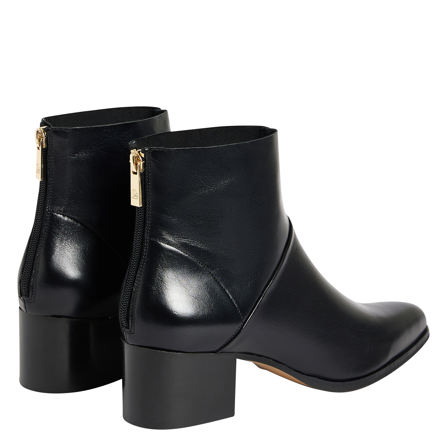 AXEL - Boots à talon en cuir| Noir