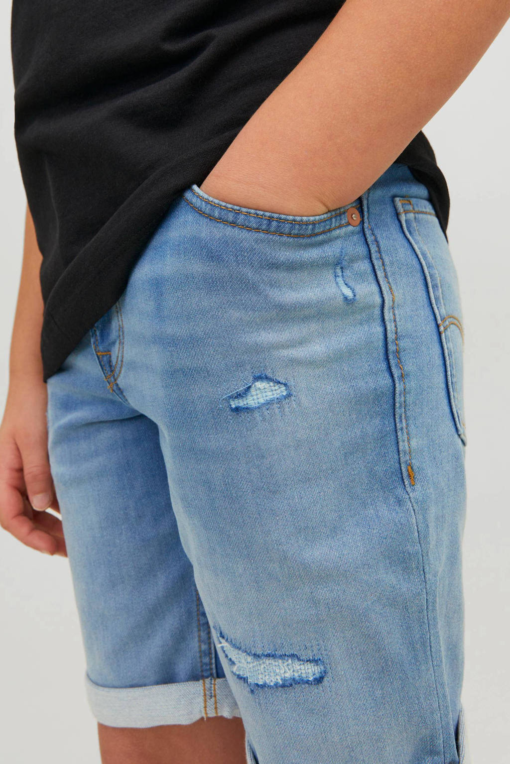 JACK & JONES denim short JJIRICK blue denim