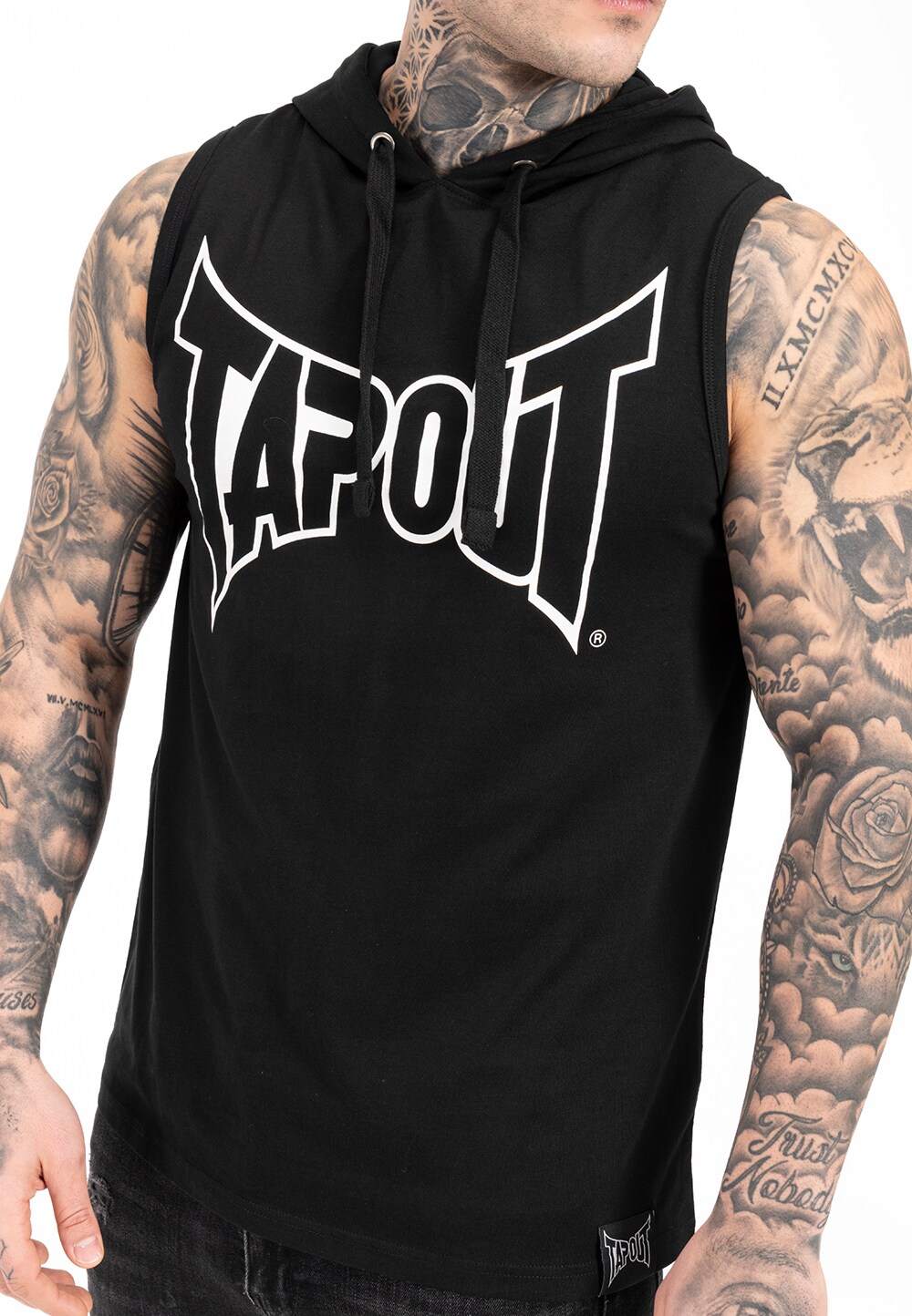 Tapout Herren ärmelloses T-Shirt mit Kapuze normale Passform ALAMEDA HOOD