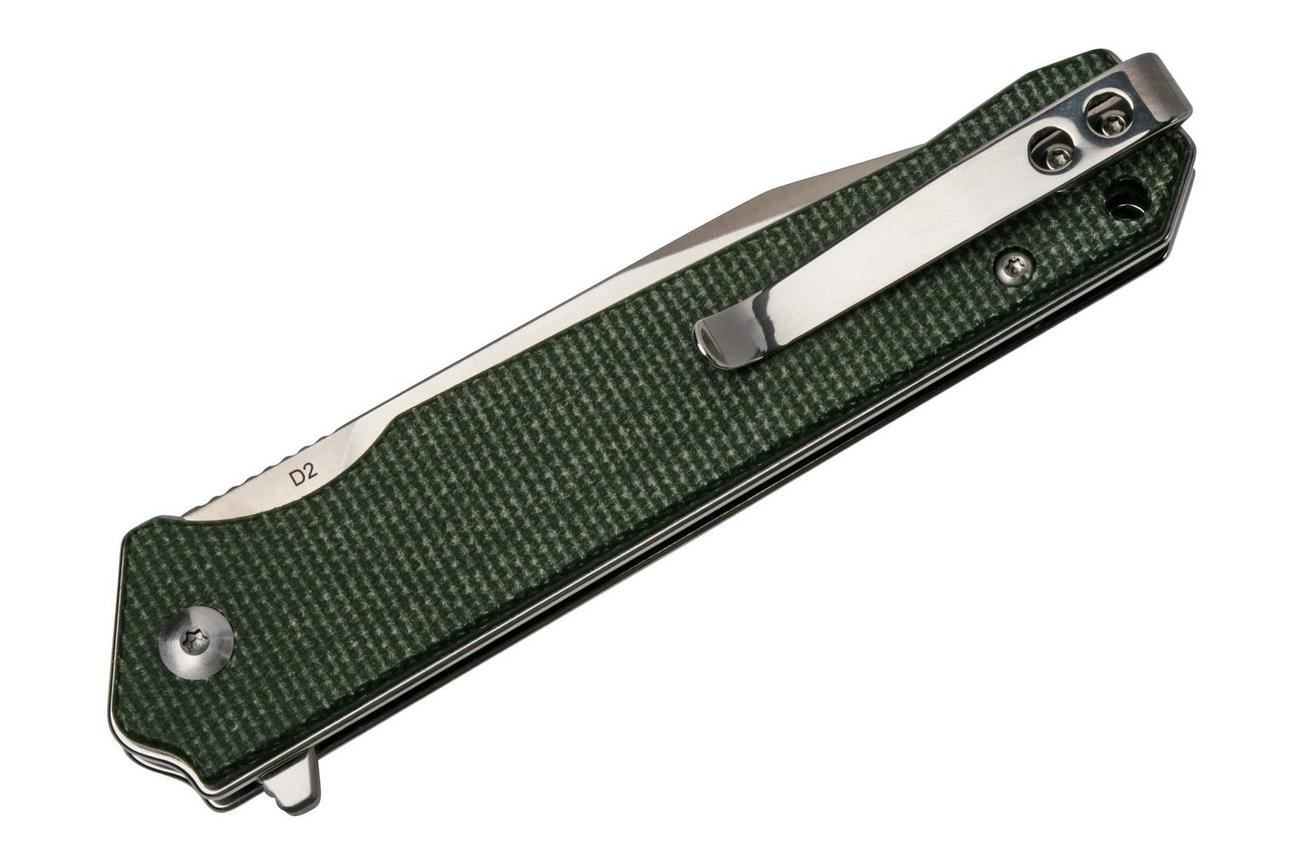 QSP Knife Mamba V2 QS111-I1 Satin, Green Micarta zakmes