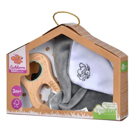 Simba Eichhorn Baby Pure Greifling mit Schmusetuch