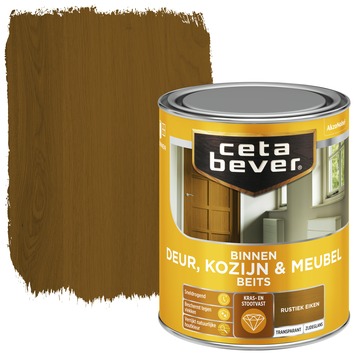 CetaBever Deur, Kozijn & Meubelbeits zijdeglans transparant rustiek eiken 750 ml