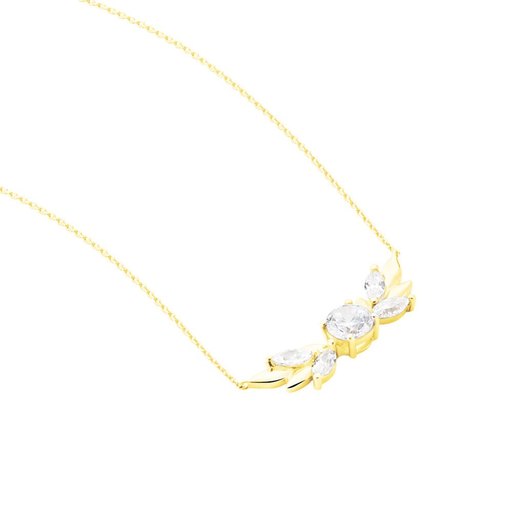Collier Alexine Or Jaune Oxyde De Zirconium