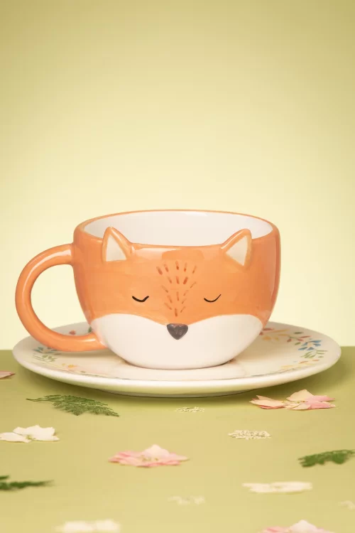 Sass & Belle Finley Fox theekop en schotelset