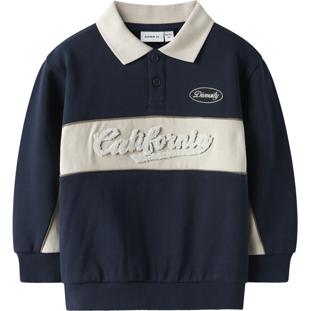 Køb Name It Navy Blazer Nmmtucan Ls Nreg Sweat Polo Unb