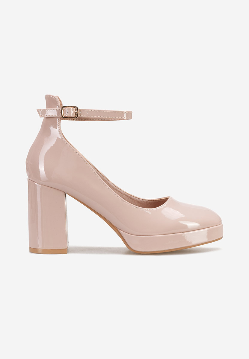 Chaussures à talon épais beige Isperta