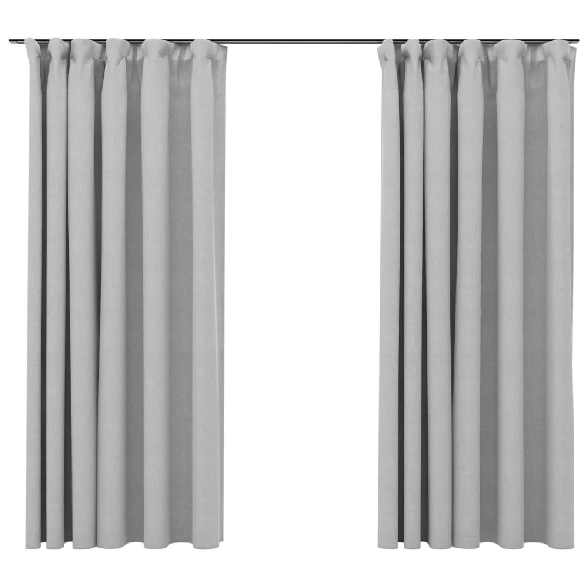 VidaXL Rideaux occultants - Gris 140x175 cm