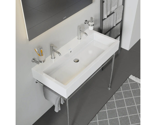DURAVIT dubbele wastafel Vero 100 x 47 cm glanzend wit 454100026
