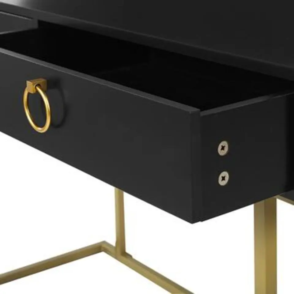WESTPORT - Kaptafel - Zwart - Metaal