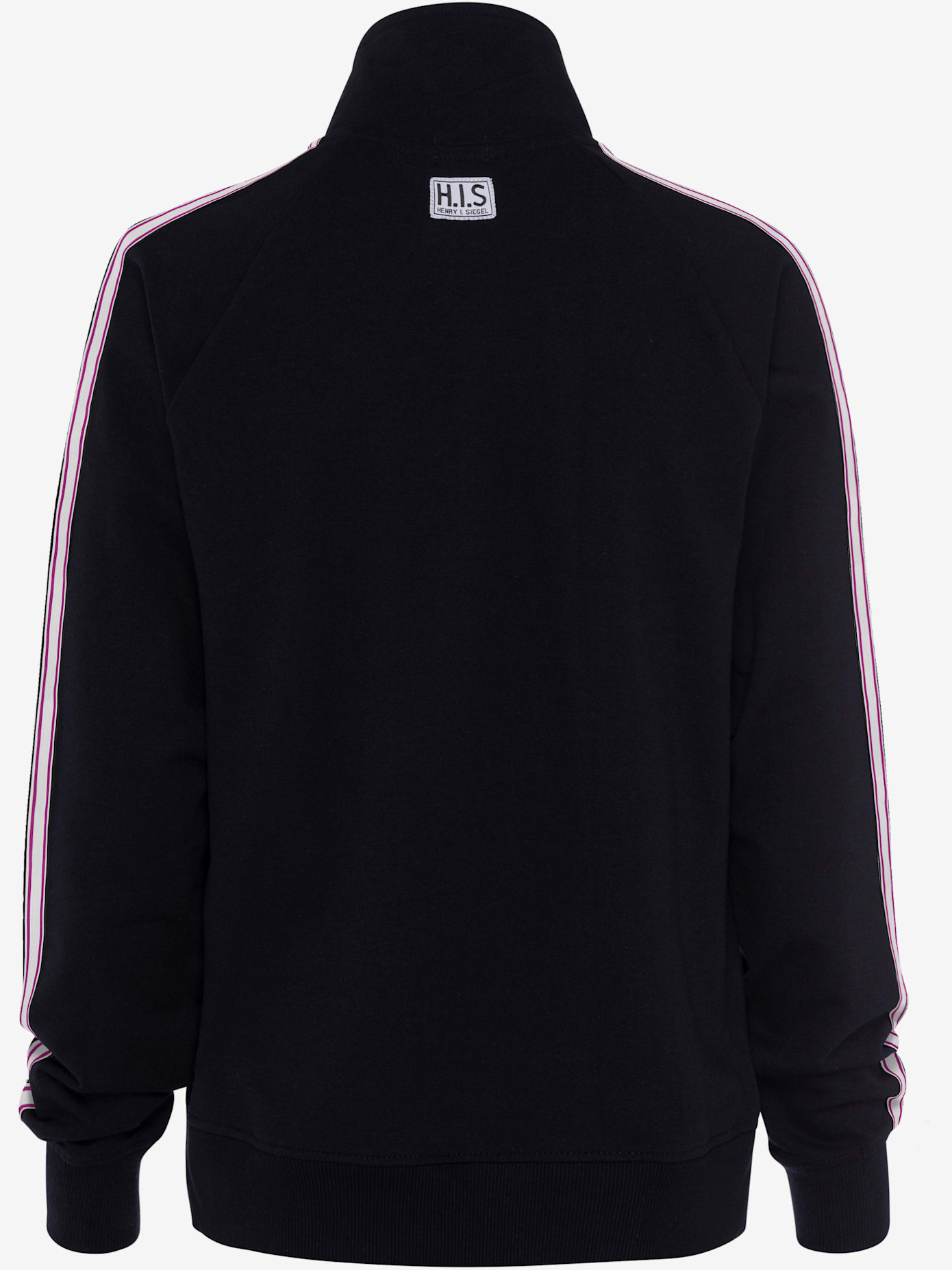 Veste sweat veste à col montant et rayures