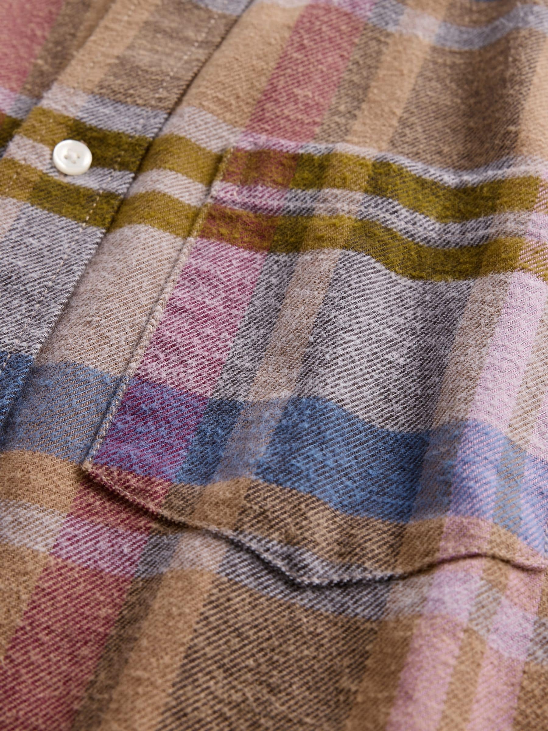 Multi - Gap Cotton Relaxed Flannel Shirt