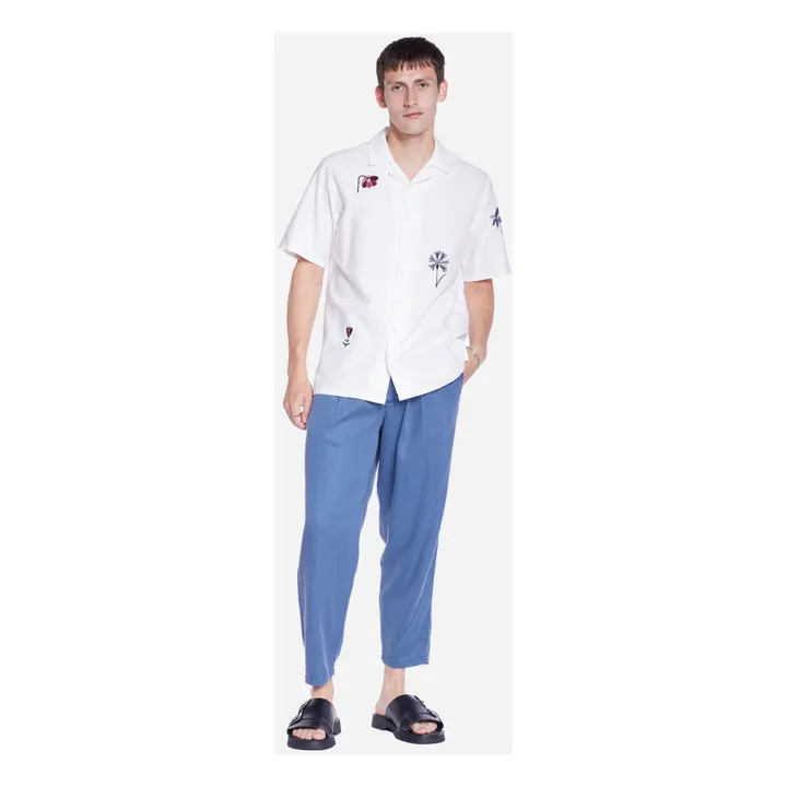 Olow Chemisette Brodée Aloha Coton Bio | Blanc