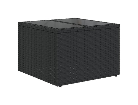 VIDAXL - Salon extérieur Salon de jardin 7 pcs avec coussins noir résine tressée