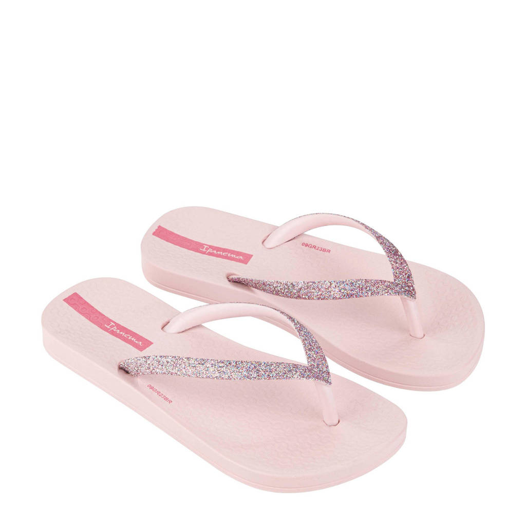 Ipanema Anatomic Lolitateenslippers met glitters lichtroze