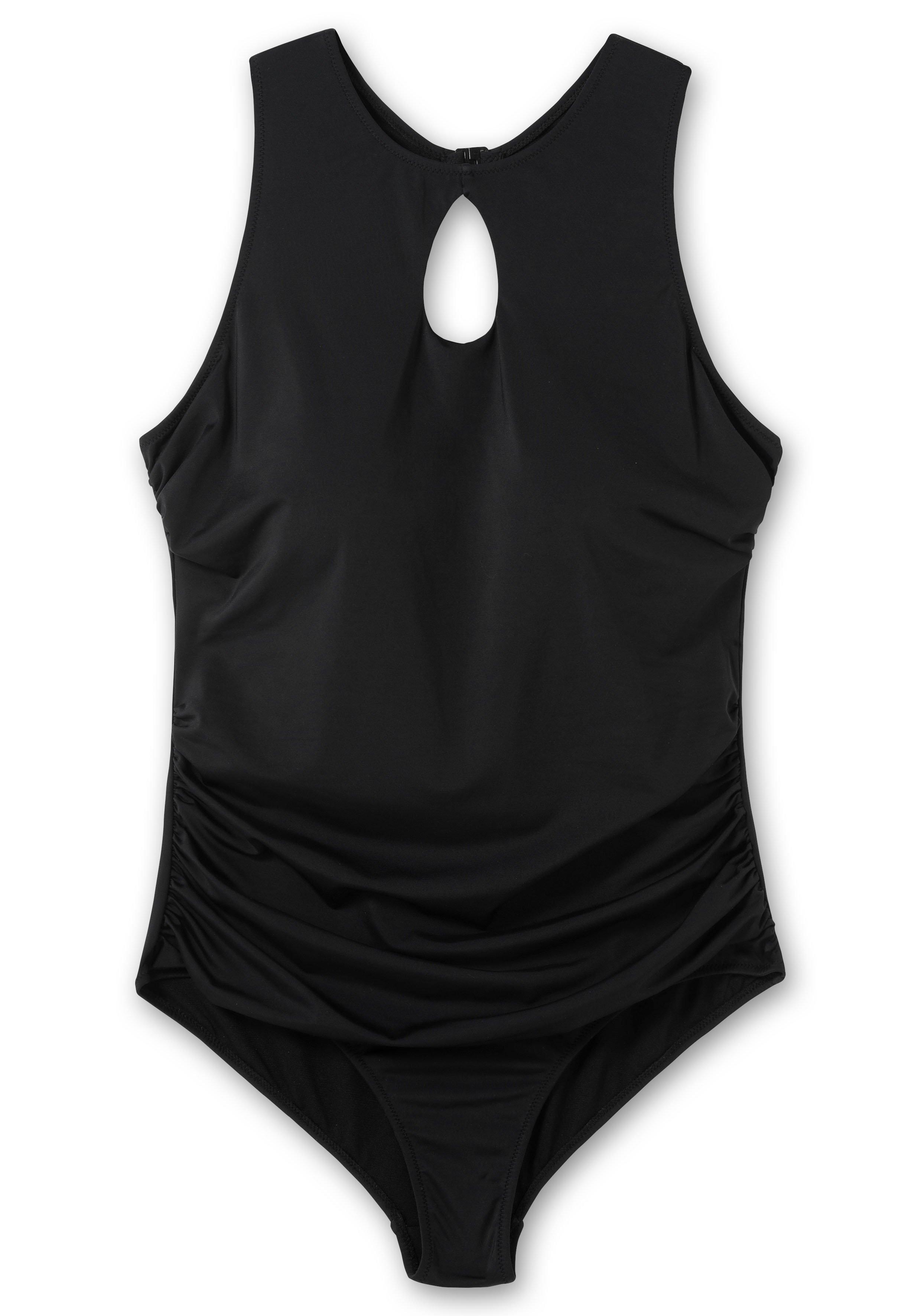 Badeanzug mit Cut-out und tiefem Rückenausschnitt
