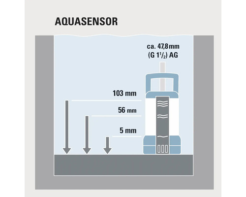 Helderwaterpomp voor_q FQ-KW 8900 met Aquasensor, max. 8900 l/u